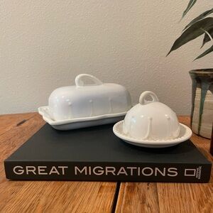 Princess House Pavillion Butter Dishes (large and small)- 4 Pieces